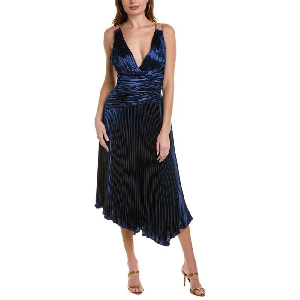 Aiifos Womens April Midi Dress, Blue